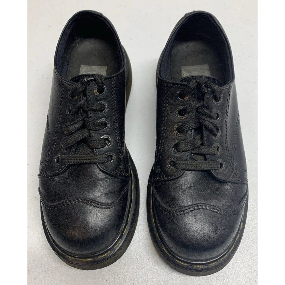 Dr Martens 8651 Leather Chunky Platform Oxford Shoes US W6 M5 UK 4 Black England - Picture 2 of 9